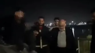 جلوگیری استاندار خوزستان از خودکشی یک جوان روی پل سفید
