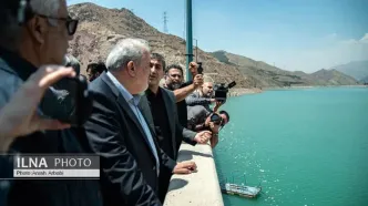 گزارش تصویری/ بهره‌برداری از تصفیه‌خانه فاضلاب لواسان و بازدید وزیر نیرو از سد لتیان