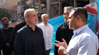 بازدید پزشکیان از برخی مناطق آسیب‌دیده از تهاجم رژیم صهیونیستی