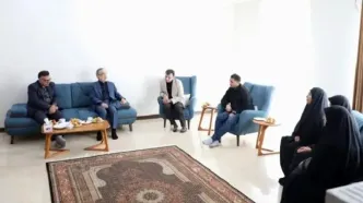 دیدار وزیر علوم با خانواده استادان و دانشمندان شهید حمله رژیم صهیونیستی