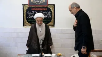 تصاویری از دیدار پزشکیان با آیت‌الله مکارم شیرازی