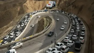 ترافیک سنگین در محور چالوس