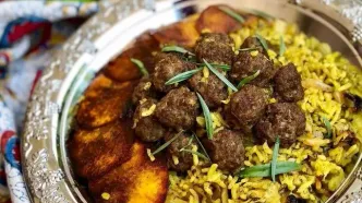 ناهار امروز: طرز تهیه ریحان پلو با گوشت؛ غذایی خوش عطر و طعم