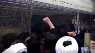 فیلم حضور سردار قاآنی در تشییع شهید ایزدی