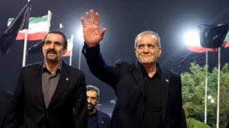 پوستر گفتگوی تاکر کارلسون با مسعود پزشکیان