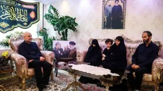 قالیباف در منزل سپهبد شهید علی شادمانی حضور یافت