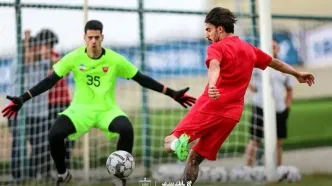 یک شماره عجیب در تمرینات پرسپولیس! +عکس