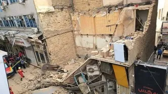 ریزش تالار متروکه در شهرک ولیعصر؛ هیچ مصدومی نداشت