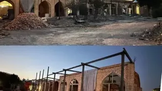 استفاده از آهن با روکش چوب مغایر با اصول مرمتی و بازسازی نیست