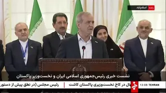دعوت پزشکیان از نخست‌وزیر پاکستان برای سفر به تهران