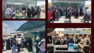 خدمت رسانی موکب های بانک کشاورزی به مناسبت اربعین حسینی در استان های مرزی