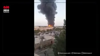 تصاویری از آتش‌سوزی گسترده در جنوب تهران