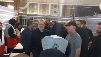 بازدید لاریجانی و آل‌صادق از موکب‌های خدمات‌رسان در کاظمین