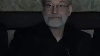 واکنش علی لاریجانی به قطع برق در کنفرانس خبری بیروت