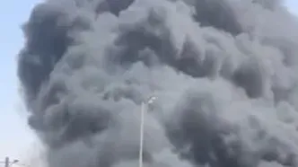 آتش‌سوزی در مرز مهران