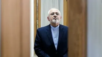 حضور ظریف در مراسم خطبه خوانی اربعین در حرم امام رضا + عکس