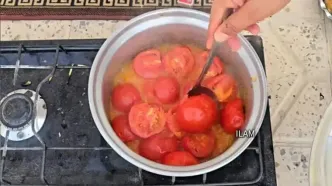 ببینید؛ غذای روستایی در ایلام؛ پخت غذا با بادمجان و تهیه نان ساجی