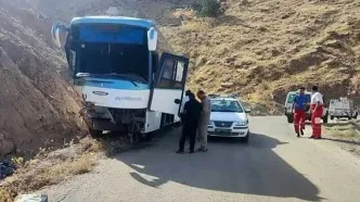 حادثه وحشتناک برای یک اتوبوس در شیراز
