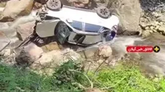 صحنه سقوط هولناک سانتافه در گیلان