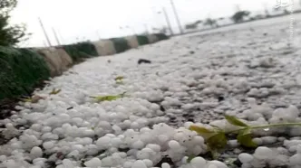 طوفان تگرگ و بارندگی شدید در عربستان