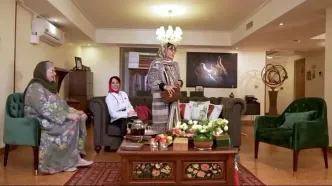 ببینید؛ چیدمان مجلل و چشم‌گیر خانه سیما تیرانداز در برنامه شام ایرانی