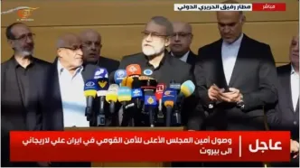 لاریجانی در بیروت: در همه شرایط کنار مردم لبنان خواهیم بود؛ ایران و لبنان، هر دو دارای تمدنی عمیق هستند، اگر ملت لبنان در رنج باشند، مردم ایران نیز این درد را احساس می‌کنند