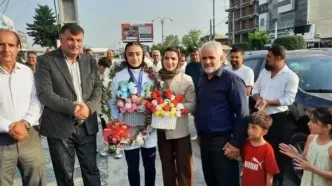 استقبال آملی ها از دختر طلایی ووشو جوانان آسیا+ عکس