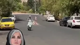 تصاویری از موتورسواری رویا جاویدنیا در خیابان‌های تهران