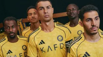 پیراهن خانگی النصر ۲۶-۲۰۲۵؛ ترکیبی از طلوع خورشید ریاض و هویت عربستانی +تصاویر