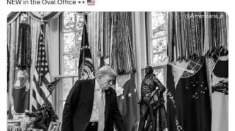 فوری: کاخ سفید با انتشار این عکس مرگ ترامپ را تایید کرد/ New in the Oval Office یعنی چه؟