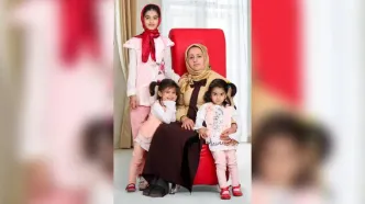 حضور پدر خانواده بر مزار سه فرزندش بعد از اعدام قاتل