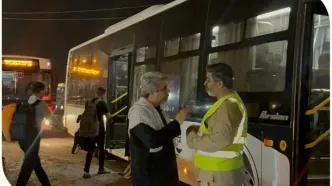سرویس دهی مستمر ناوگان حمل و نقل عمومی بندرعباس در مرز شلمچه