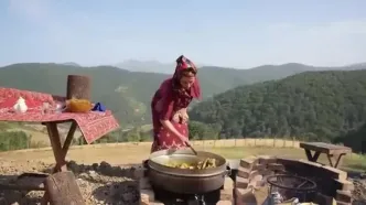 ببینید؛ غذای روستایی در ایران؛ پخت خورشت قیمه اصیل با گوشت گوسفند