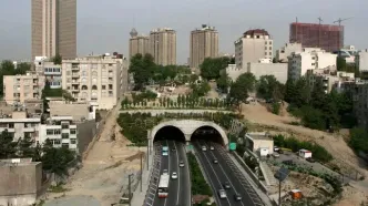 باند جنوبی تونل رسالت امشب مسدود است