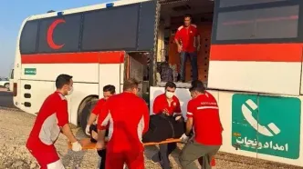 حادثه اتوبوس زائران ایرانی در عراق | ۴۳ مصدوم و امدادرسانی فوری هلال احمر