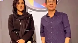 ببینید؛ تلاش عمو پورنگ برای هم‌قد شدن با پریناز ایزدیار