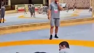 ببینید| کشتی جالب علیرضا دبیر و کامران قاسمپور!