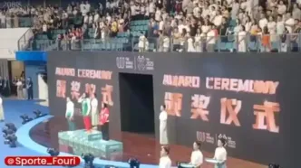 سلام نظامی یاسمن باقرزاده که سومین طلای چنگدو را گرفت