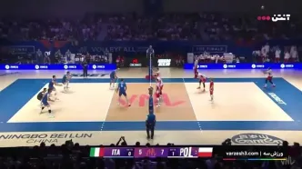لهستان 3 - 0 ایتالیا/ تاج گذاری دوباره لهستان در لیگ ملت های والیبال خلاصه بازی