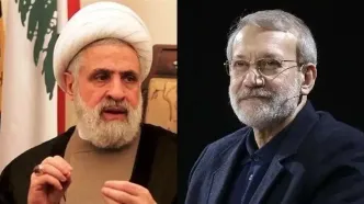 دیدار دبیرکل حزب الله لبنان با لاریجانی