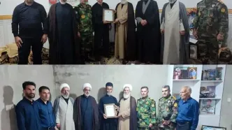 دیدار رئیس سازمان عقیدتی سیاسی ارتش با خانواده شهیدان ممبینی و ململی
