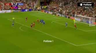 ویدیو: گل چهارم لیورپول به بورنموث توسط محمد صلاح