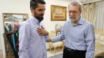 دیدار علی لاریجانی با خانواده شهید ربانی