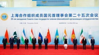 عکس یادگاری اجلاس سران شانگهای با حضور پزشکیان