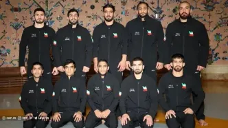 پوستر اتحادیه جهانی برای قهرمانی تیم ملی کشتی آزاد ایران در زاگرب