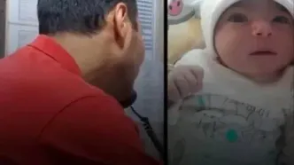 لحظات نفس‌گیر نجات نوزاد ۴۰ روزه توسط اپراتور هلال‌احمر + فیلم
