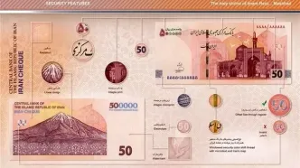 ایران چک ۵۰۰ هزار ریالی جدید منتشر شد
