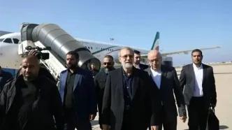 ورود لاریجانی به بیروت +جزئیات سفر