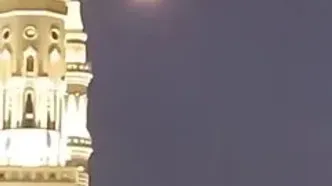 ببینید؛ لحظه رهگیری یک موشک بر فراز شهر مدینه