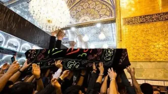حضور یک مقام نظامی ایرانی رده بالا در مراسم ترحیم همسر آیت‌اله سیستانی + عکس